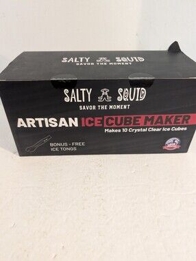 Salty Squid Artisan Ice Cube Maker Crystal Clear Ice Cubes